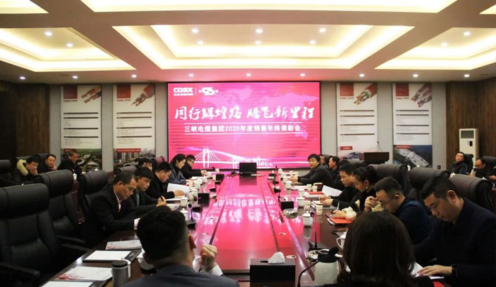 “同行辉煌路 腾飞新里程”三峡电缆集团2020年销售年终表彰会