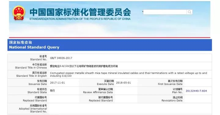 集团矿物质防火电缆新产品RTTZ国家标准正式实施！